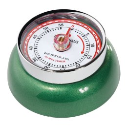 Timer mechaniczny ZASSENHAUS śred. 7 x 3 cm zielony metaliczny MAGNES
