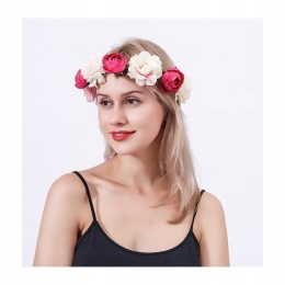 Wianek opaska wianuszek na głowe kwiaty ECARLA róże