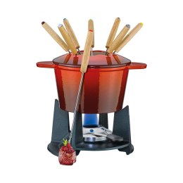 Zestaw do fondue dla 8 osób SPRING 12 elementów 1,5 L śred. 16 cm czerwony