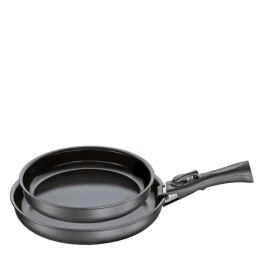 2 patelnie z powłoką nieprzywierającą wymienna rączka KUCHENPROFI śred. 24 cm + 28 cm