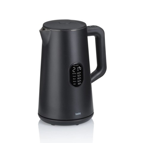 Czajnik elektryczny z regulacją temperatury 1,5 L śred. 15,5 x 27,5 cm czarny KELA