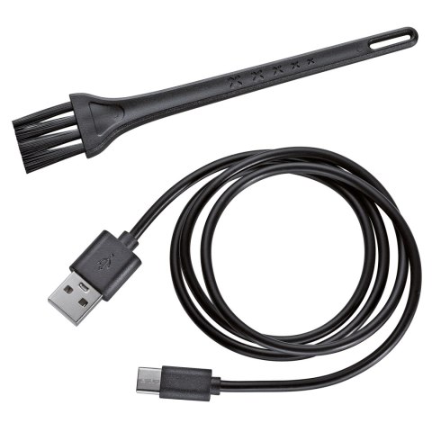 Elektryczny młynek do pieprzu ładowany przez USB śred. 4 x 14 cm czarny ZASSENHAUS