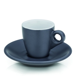 Filiżanki do espresso ze spodkami KELA 2 sztuki 0,05 L szare