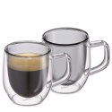 Szklanki do espresso o podwójnych ściankach 2 sztuki 0,08 L szare CILIO