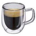 Szklanki do espresso o podwójnych ściankach 2 sztuki 0,08 L szare CILIO